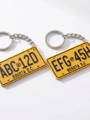 Llaveros para parejas placa para motos personalizados