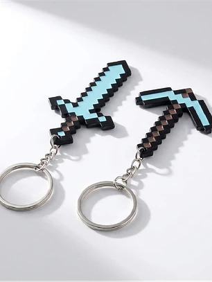  Llaveros para parejas Minecraft Diamante 3D