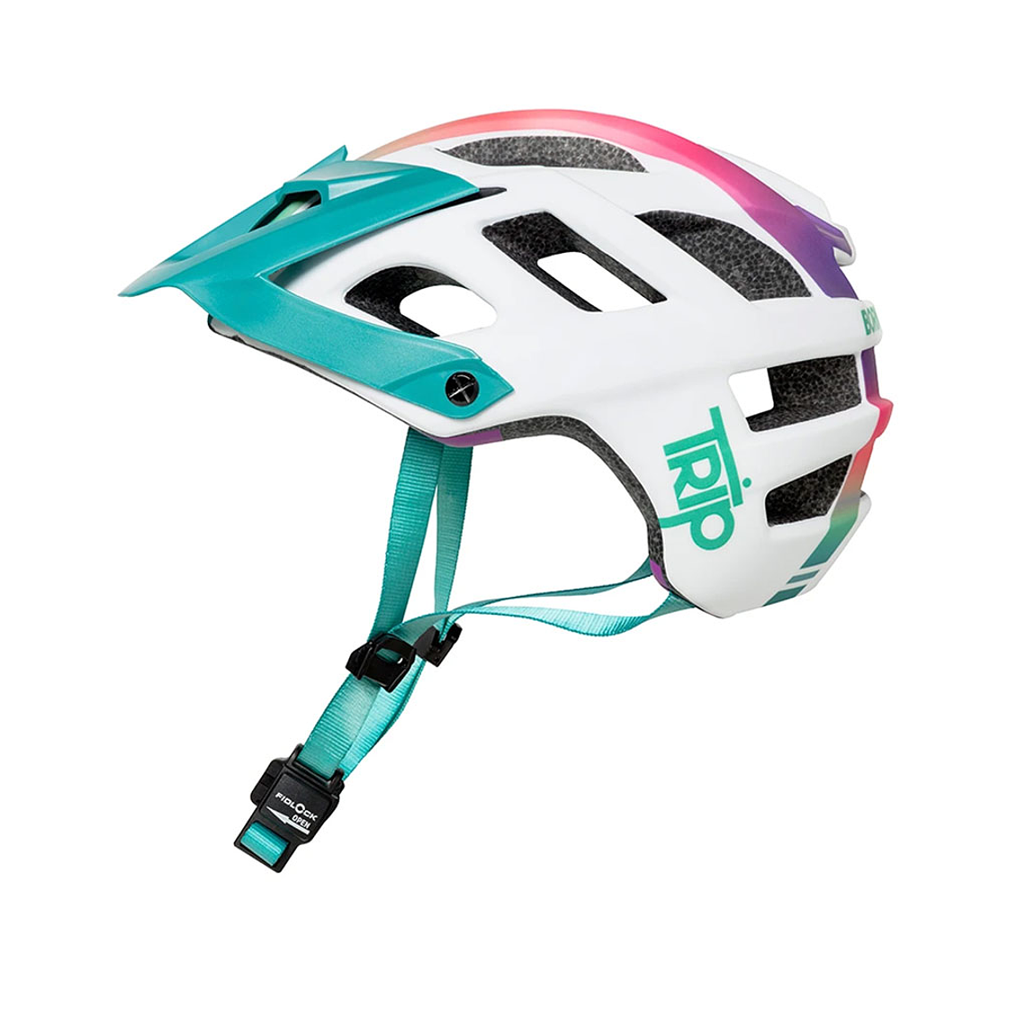 Casco Trip Enduro - Blanco, turquesa 3