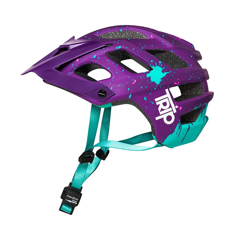 Casco Trip Enduro euphoria - Púrpura, turquesa 1