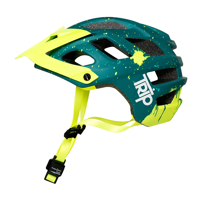 Casco Trip Enduro euphoria diesel - Verde, amarillo 3