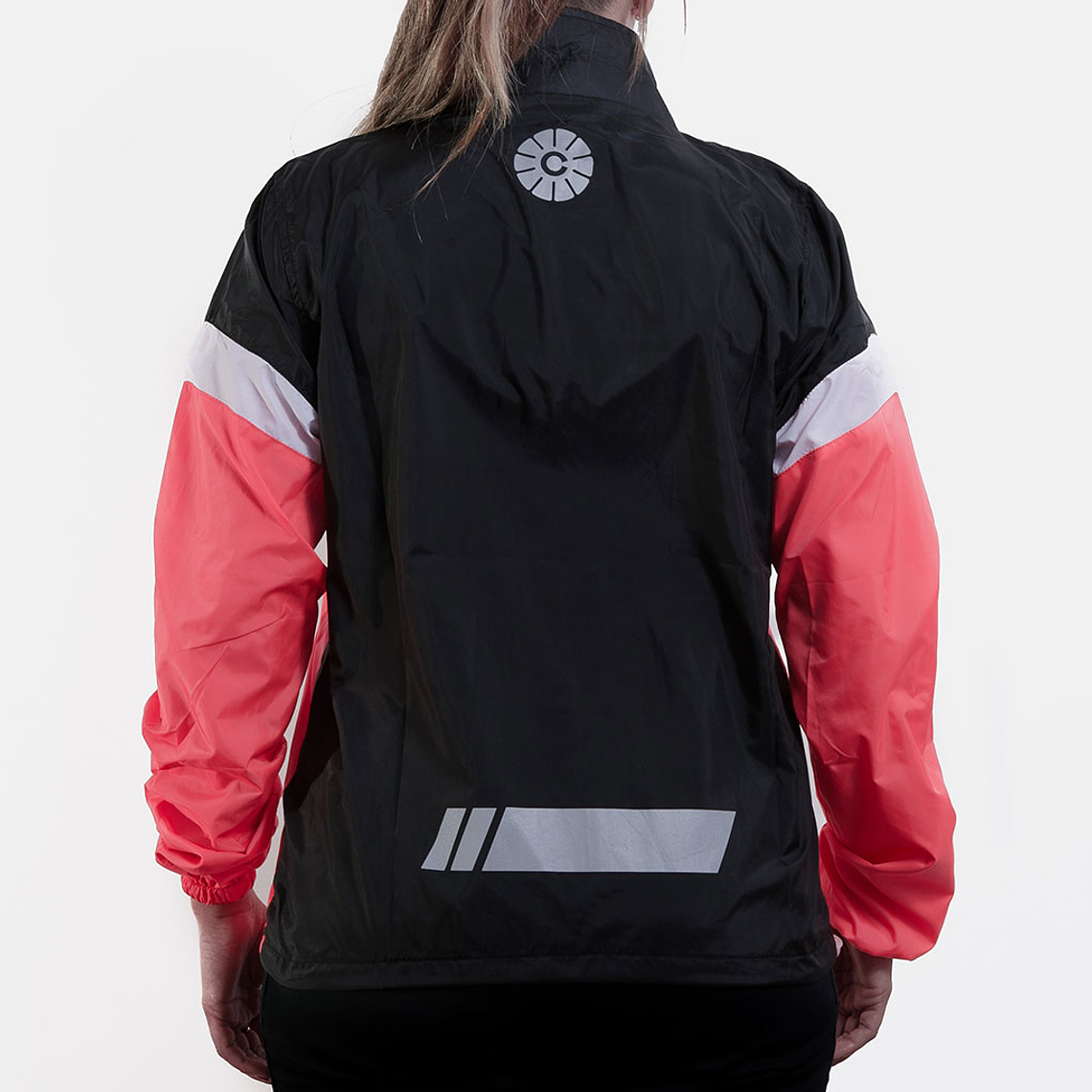 Cortaviento mujer Copenhague - Fucsia, negro 2