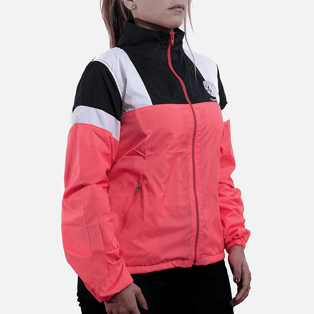 Cortaviento mujer Copenhague - Fucsia, negro 3