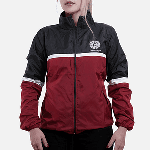 Cortaviento mujer Copenhague - Rojo, negro