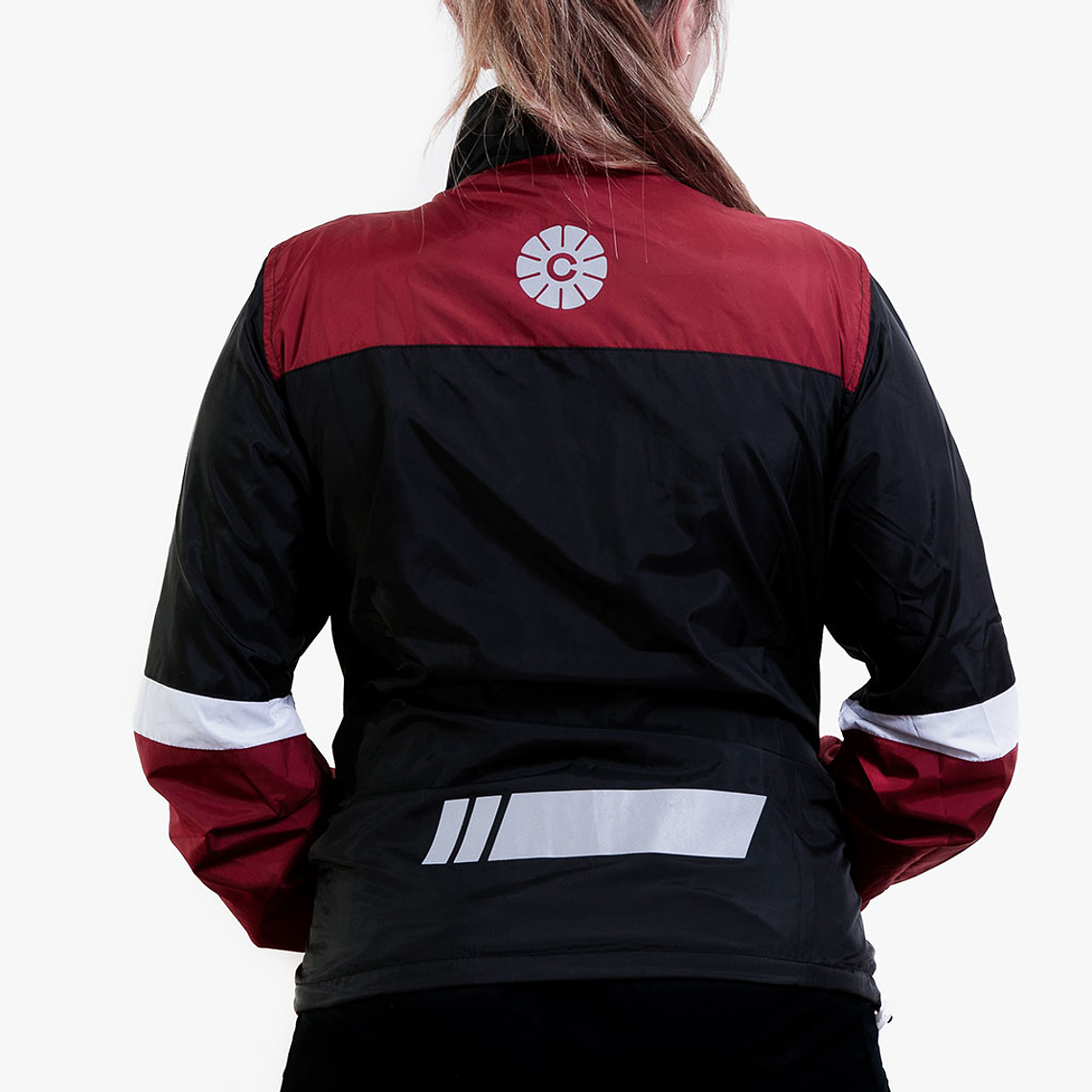 Cortaviento mujer Copenhague - Rojo, negro 3