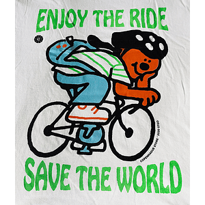 Polera urbana Enjoy the ride por Álvaro Ardiles - Blanca