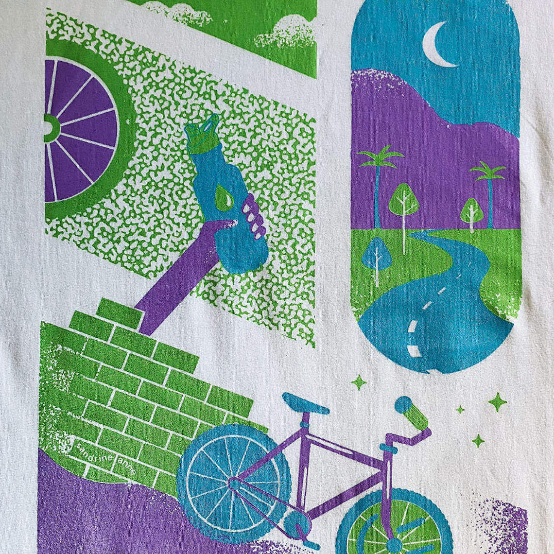 Polera urbana unisex Urban Soul por Sandrine Anne - Blanca 1