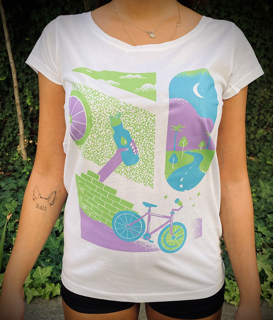 Polera urbana unisex Urban Soul por Sandrine Anne - Blanca 2