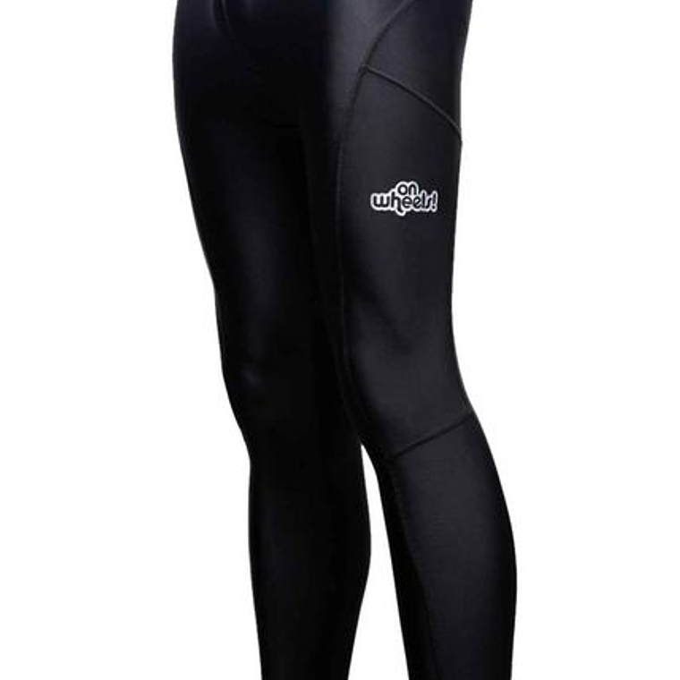 Calza larga con gel hombre OnWheels - Negra 2