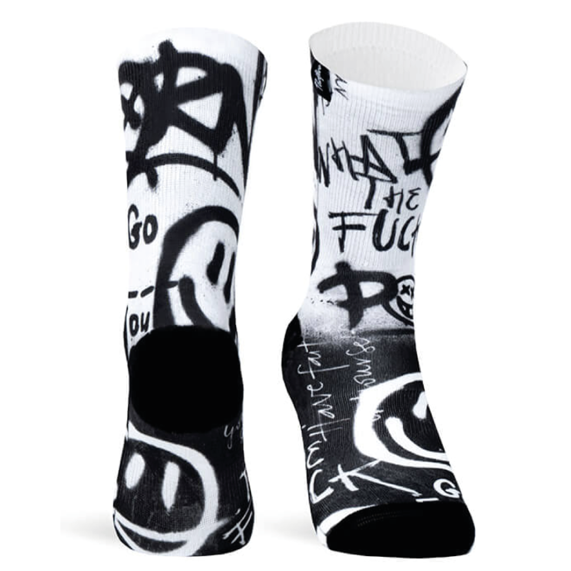 Medias estampadas Pacific - Acid blanco y negro 2