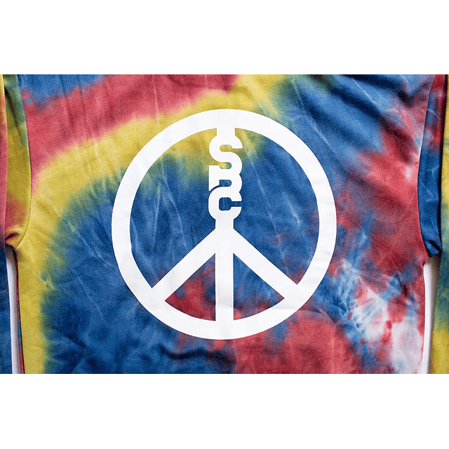 "Peace" Rainbow Tie Dye Hoodie