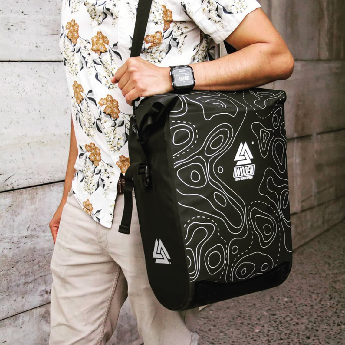 Bolso Alforja impermeable Woden - Negra - 20L 6