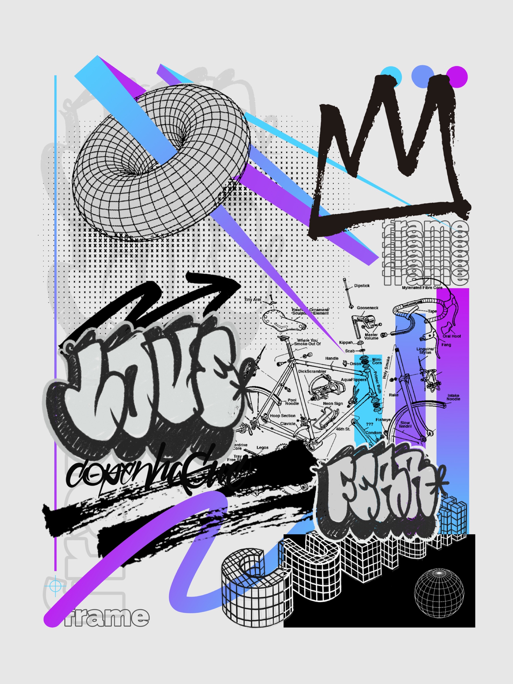 Ilustración enmarcada Serie Frame por KidMaikel 1