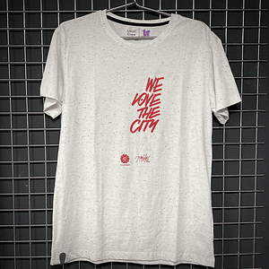 Polera urbana We love the city por KidMaikel - Blanca
