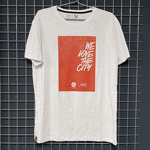 Polera urbana We love the city por KidMaikel - Blanca, rojo