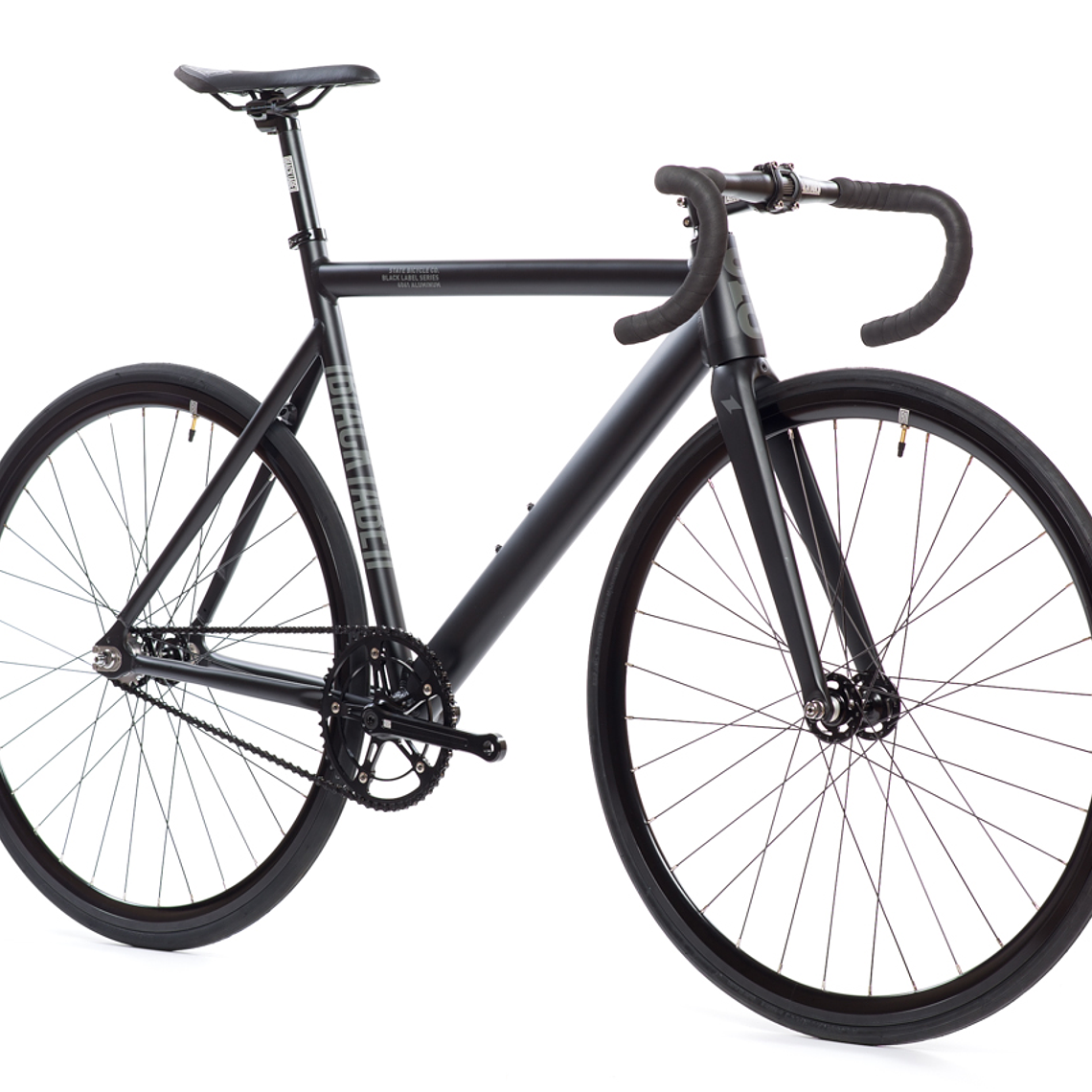 Bicicleta fixie 6061 Black Label Matte Black - 1 velocidad 2