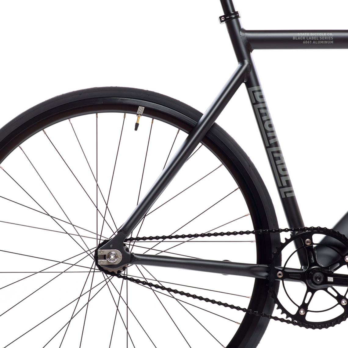 Bicicleta fixie 6061 Black Label Matte Black - 1 velocidad 6