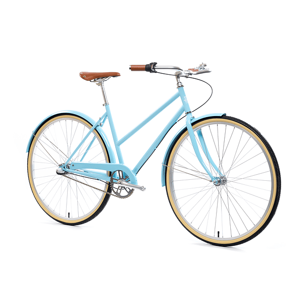 Bicicleta de paseo City Bike Azure - 3 velocidades 2