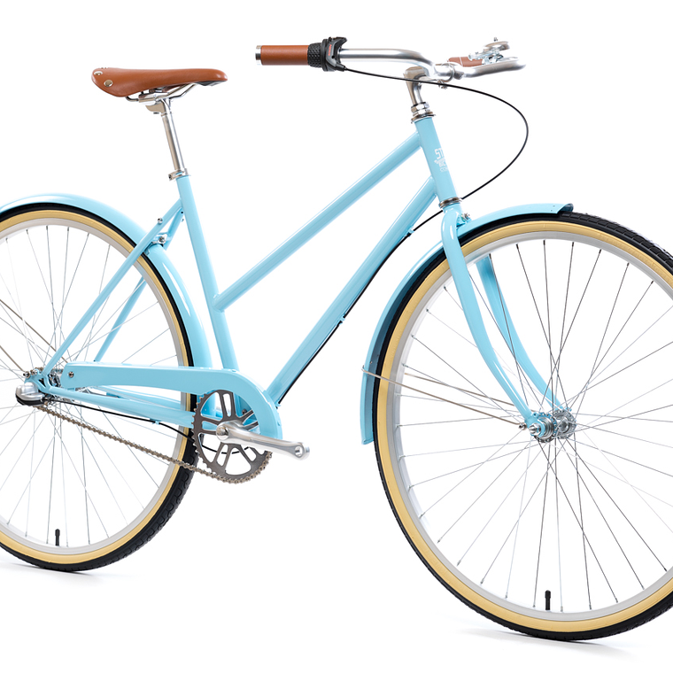 Bicicleta de paseo City Bike Azure - 3 velocidades 2