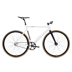 Bicicleta urbana alumnio Pearl White 6061 Black Label (piñón fijo)