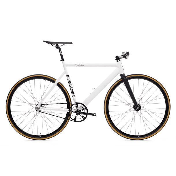 Bicicleta urbana alumnio Pearl White 6061 Black Label (piñón fijo) 1