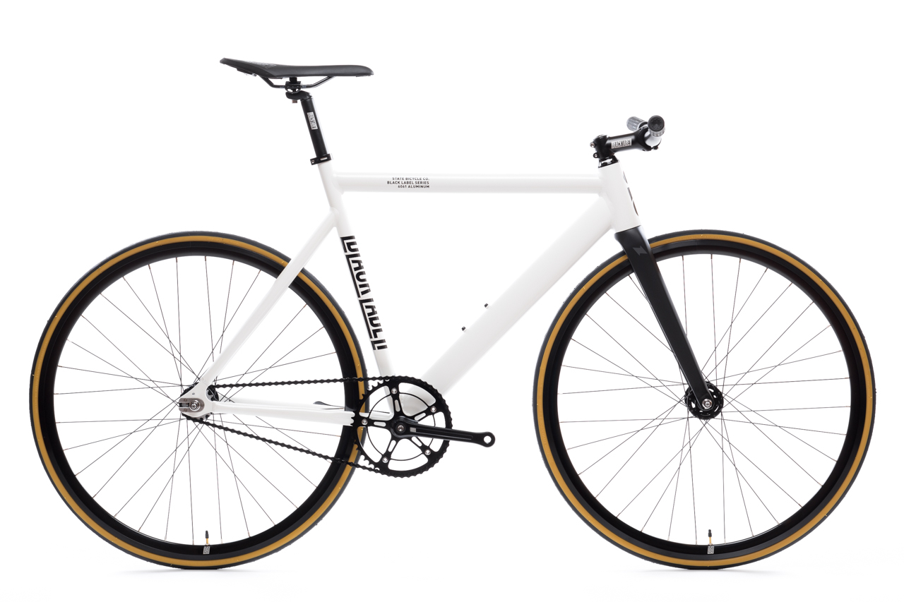 Bicicleta fixie 6061 Black Label Pearl White - 1 velocidad 1