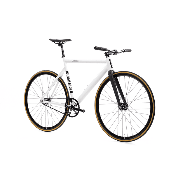 Bicicleta urbana alumnio Pearl White 6061 Black Label (piñón fijo) 2