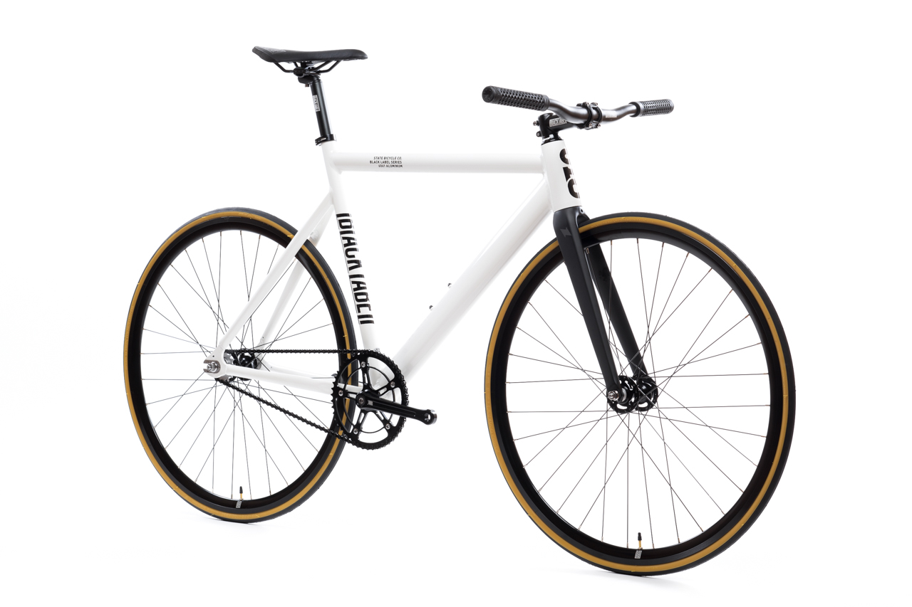 Bicicleta fixie 6061 Black Label Pearl White - 1 velocidad 2