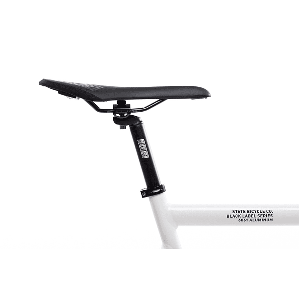 Bicicleta urbana alumnio Pearl White 6061 Black Label (piñón fijo) 4