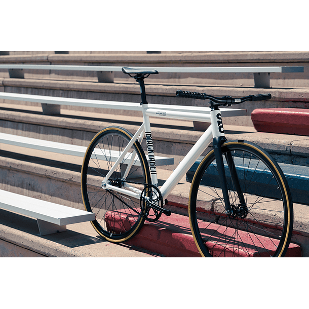 Bicicleta fixie 6061 Black Label Pearl White - 1 velocidad 7