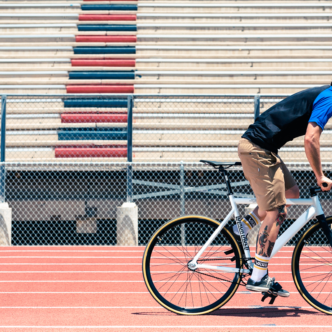 Bicicleta fixie 6061 Black Label Pearl White - 1 velocidad 18