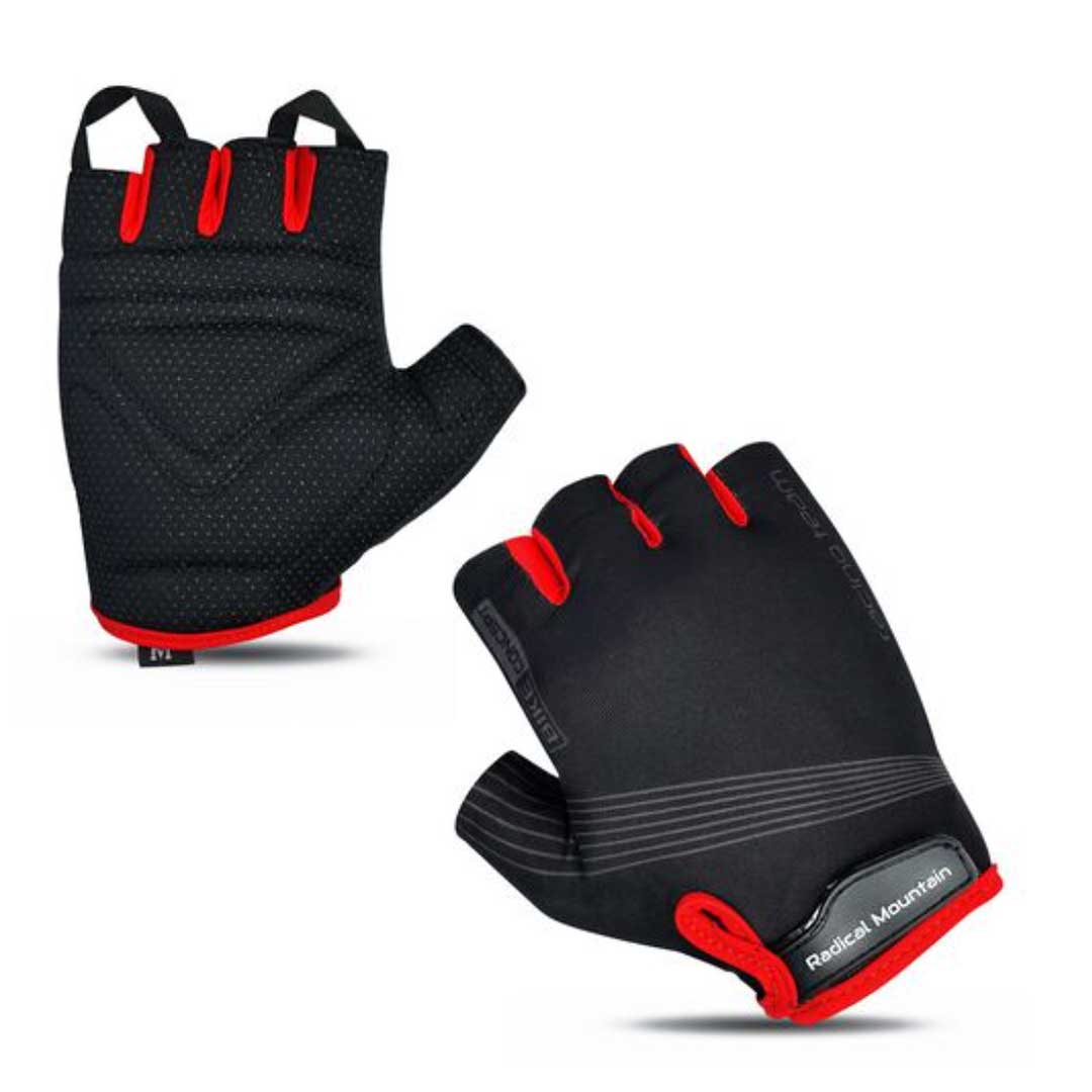 Guantes cortos Radical mountain - Negro, rojo 1