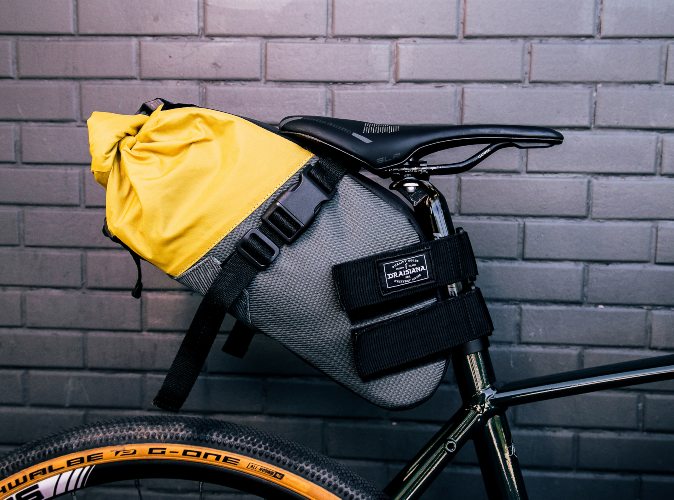 Bolso sillín impermeable Draisiana - Gris, amarillo - 8L 1