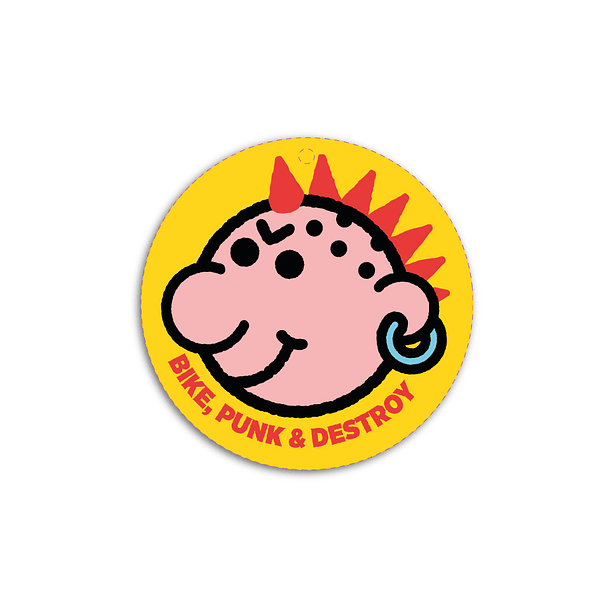 Adhesivo reflectante Bike, Punk & Destroy por Alvaro Ardiles 