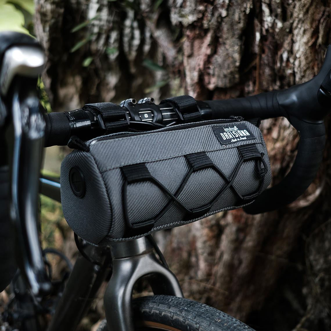 Bolso manubrio impermeable Draisiana - Gris - 1L 1