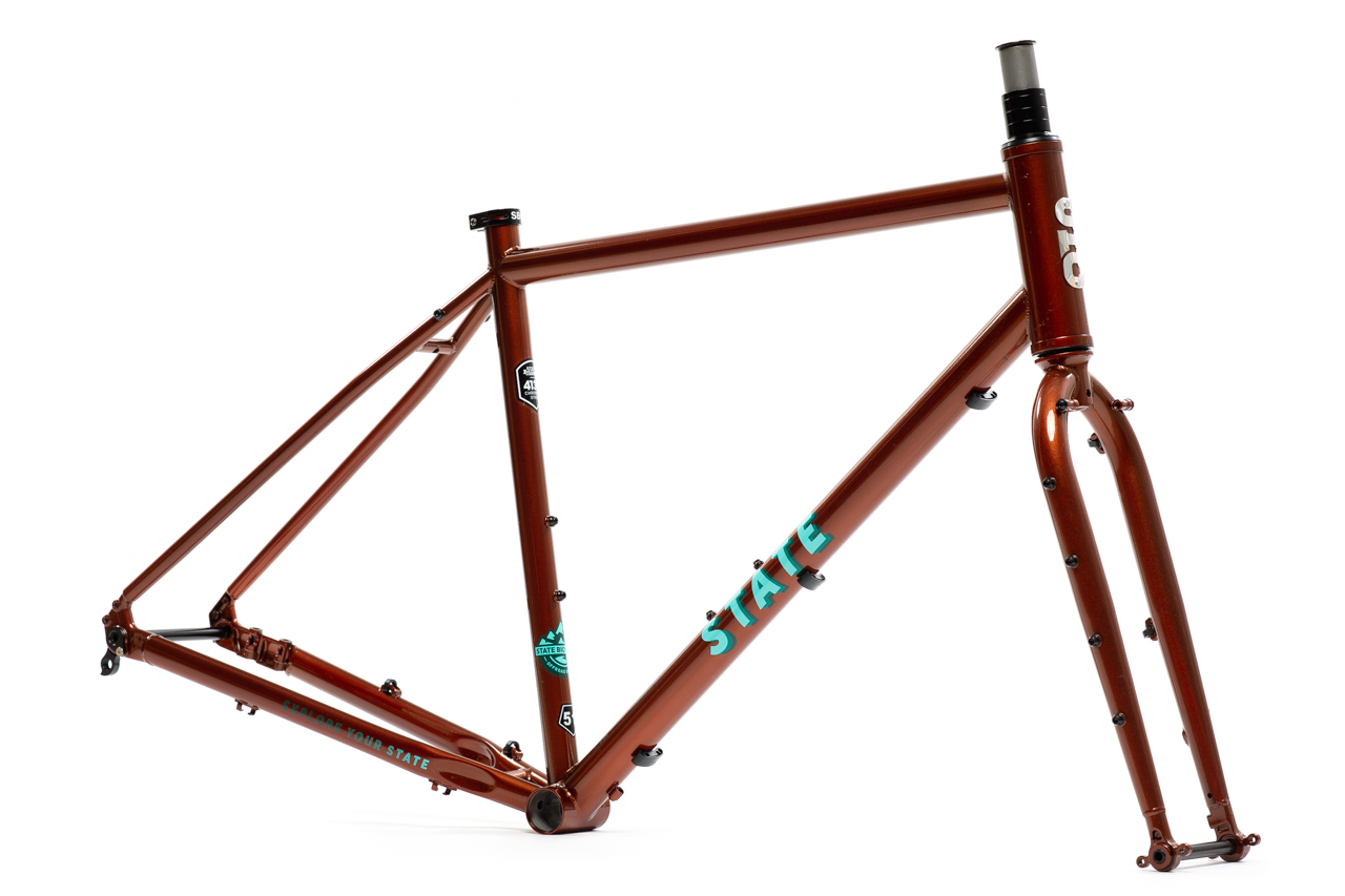 Frameset: marco y horquilla bicicleta gravel 4130 All Road - Copper 2