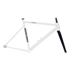 Frameset: marco y horquilla de bicicleta fixie 6061 Black Label - Pearl White 