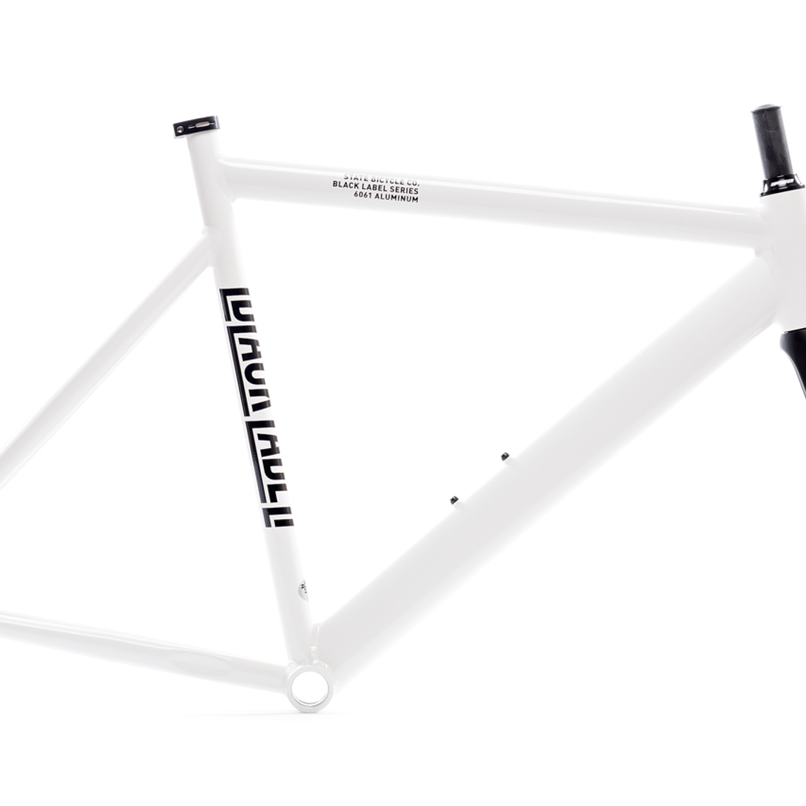 Frameset: marco y horquilla de bicicleta fixie 6061 Black Label - Pearl White 1