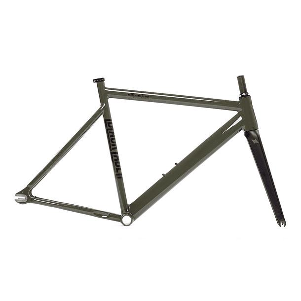 Frameset: marco y horquilla de bicicleta fixie 6061 Black Label- Raw 1