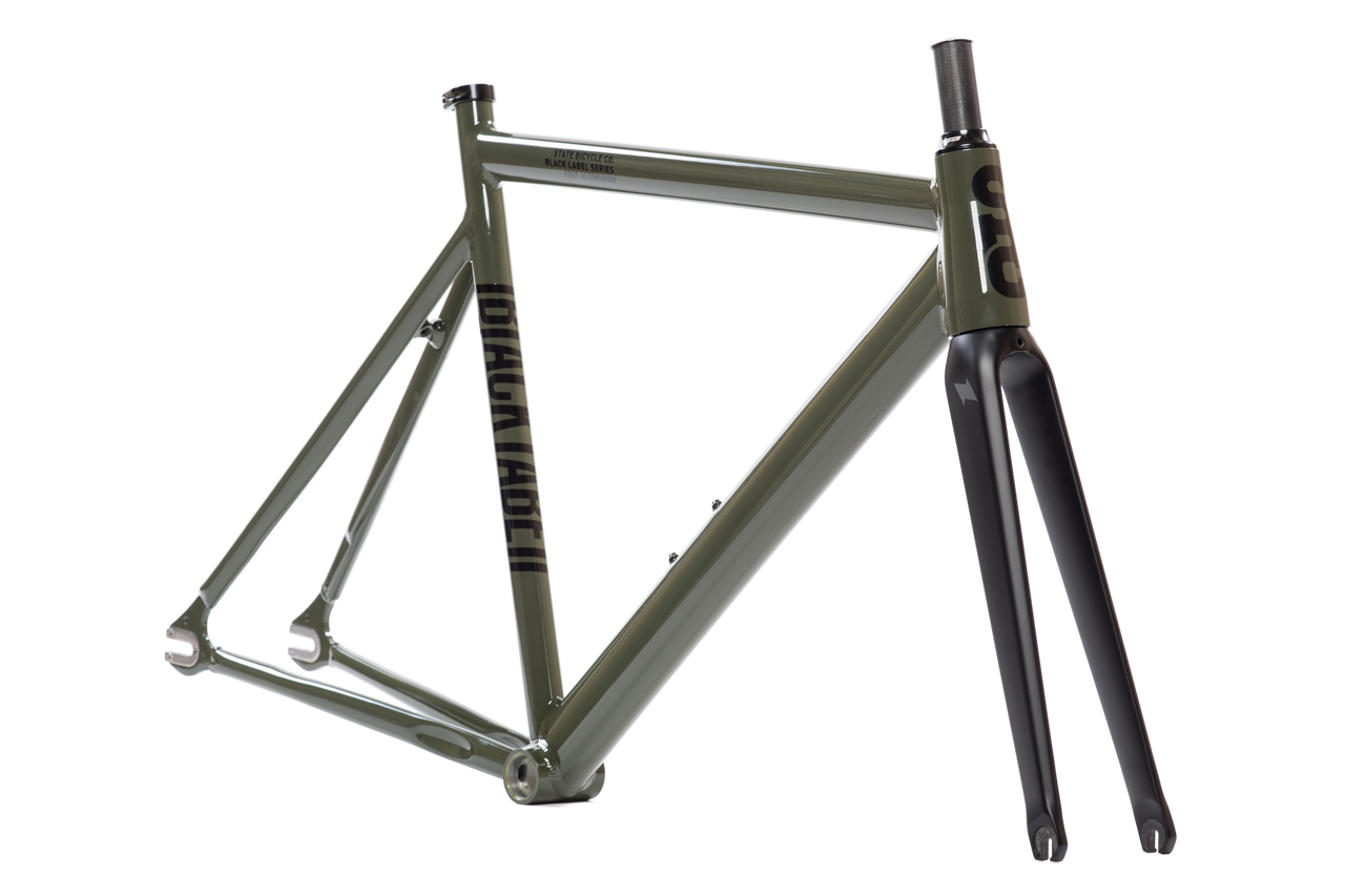 Frameset: marco y horquilla de bicicleta fixie 6061 Black Label - Army 2