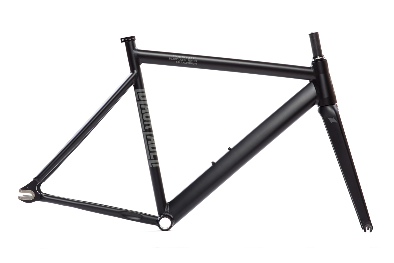 Frameset: marco y horquilla de bicicleta fixie 6061 Black Label - Matte Black 1