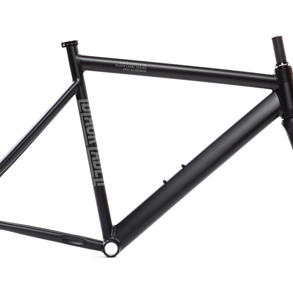 Frameset: marco y horquilla de bicicleta fixie 6061 Black Label - Matte Black 1