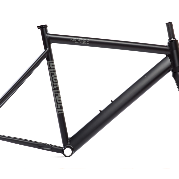 Frameset: marco y horquilla de bicicleta fixie 6061 Black Label - Matte Black 1