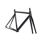 Frameset: marco y horquilla de bicicleta fixie 6061 Black Label - Matte Black 2