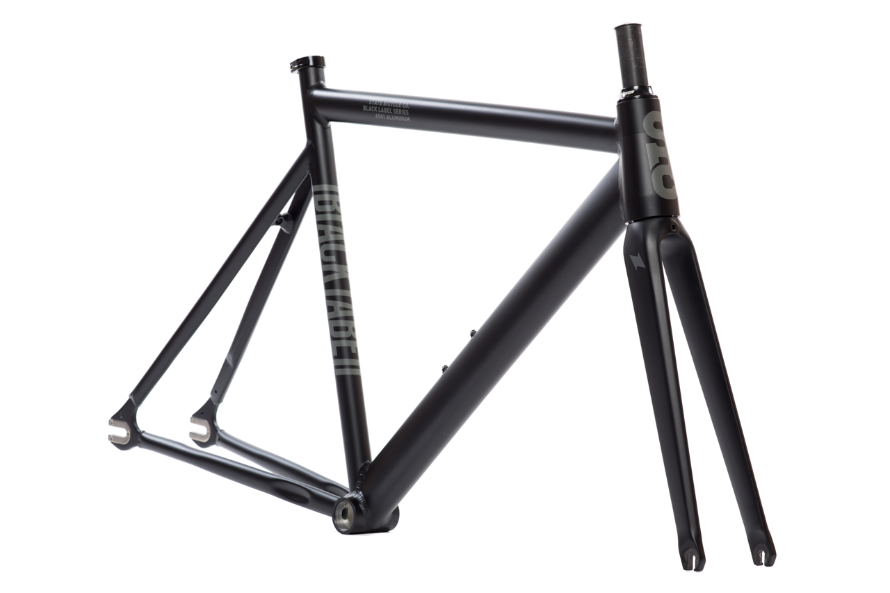 Frameset: marco y horquilla de bicicleta fixie 6061 Black Label - Matte Black 2