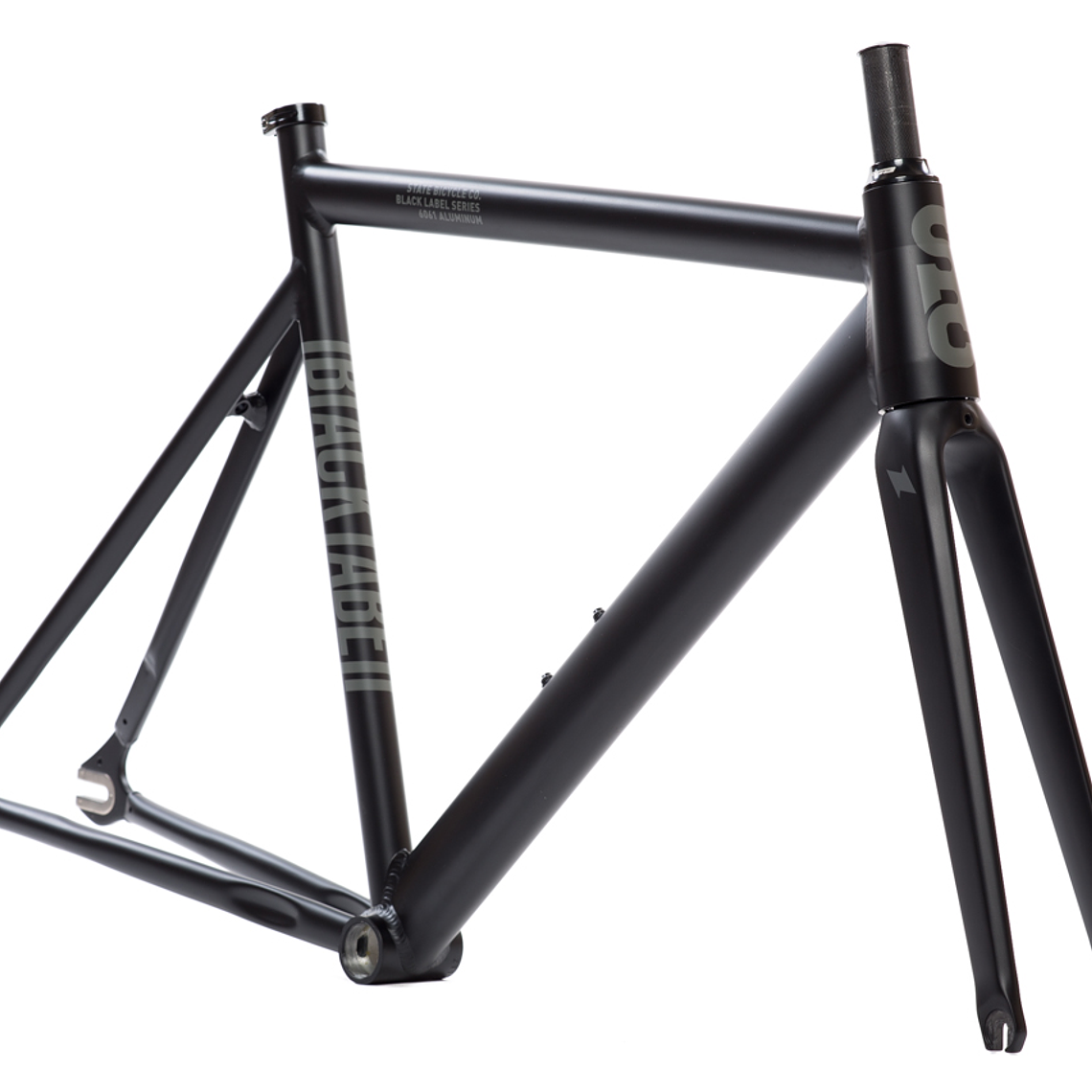 Frameset: marco y horquilla de bicicleta fixie 6061 Black Label - Matte Black 2