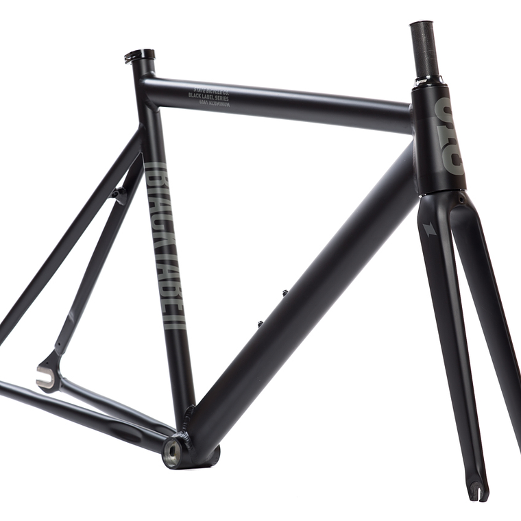 Frameset: marco y horquilla de bicicleta fixie 6061 Black Label - Matte Black 2
