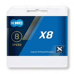 Cadena 8 velocidades Kmc	X8-	Negro, silver