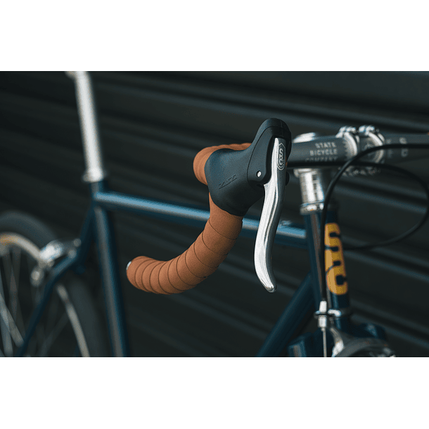Bicicleta tracklocross 4130 Chromoly Navy Gold - Fijo y libre 11