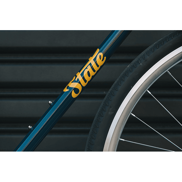 Bicicleta tracklocross 4130 Chromoly Navy Gold - Fijo y libre 12